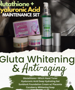 Glutathione AND HYALURONIC ACID HYDRATING AND ANTIAGING MAINTENANCE SET